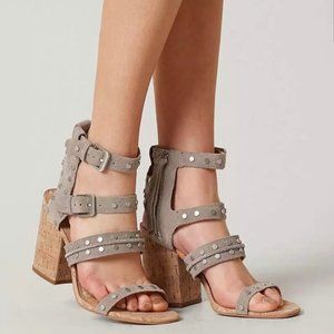 Dolce Vita Effie Heeled Grey Sandals - Size 10